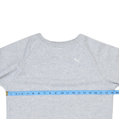 Puma Womens Grey XS Long Sleeve Pullover Sweatshirt Dress