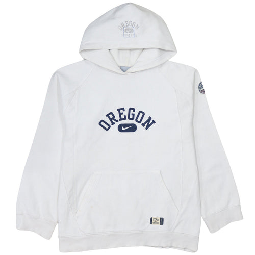 Nike Boys White Oregon Pullover Hoodie Size 12-13 Years Fleece Lined