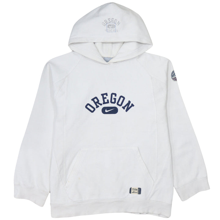 Nike Boys White Oregon Pullover Hoodie Size 12-13 Years Fleece Lined