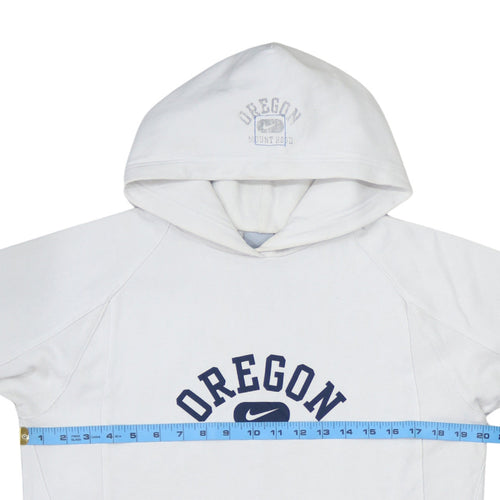 Nike Boys White Oregon Pullover Hoodie Size 12-13 Years Fleece Lined