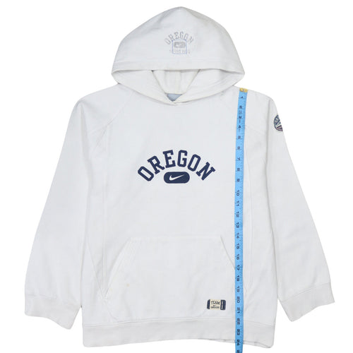 Nike Boys White Oregon Pullover Hoodie Size 12-13 Years Fleece Lined