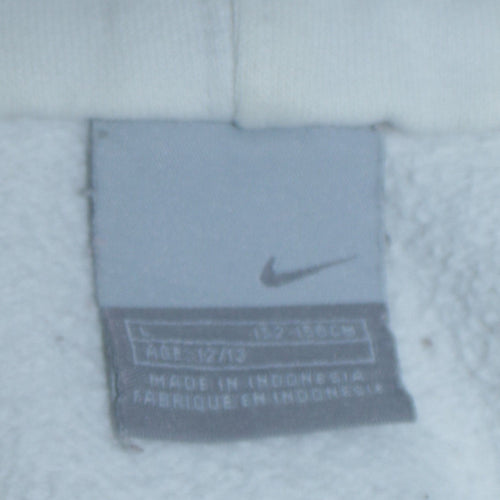 Nike Boys White Oregon Pullover Hoodie Size 12-13 Years Fleece Lined