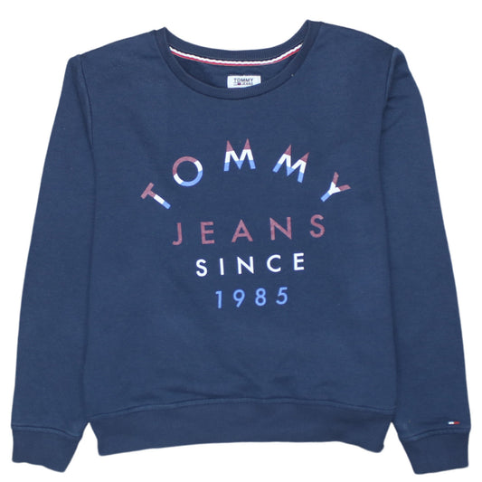 Tommy Jeans Womens Navy Blue Cotton Crew Neck Sweatshirt M