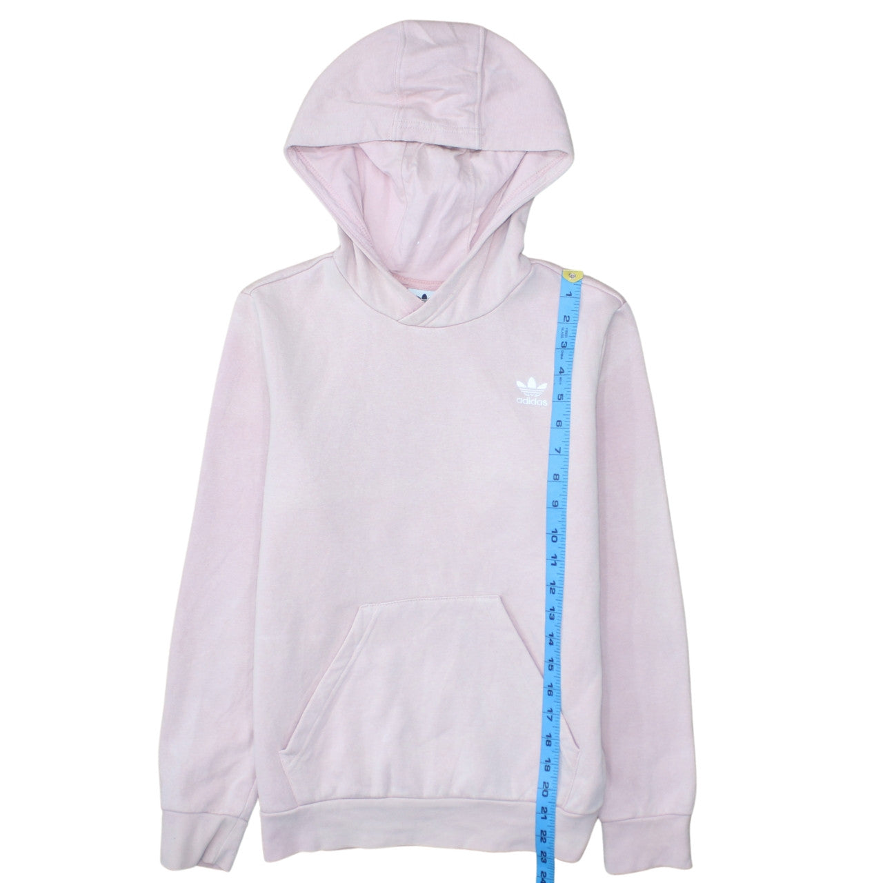 Adidas Girls Pink Pullover Hoodie 12-13 Years Hooded Fleece Sweatshirt