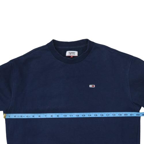 Tommy Jeans Men's Blue Crew Neck Pullover Sweatshirt M