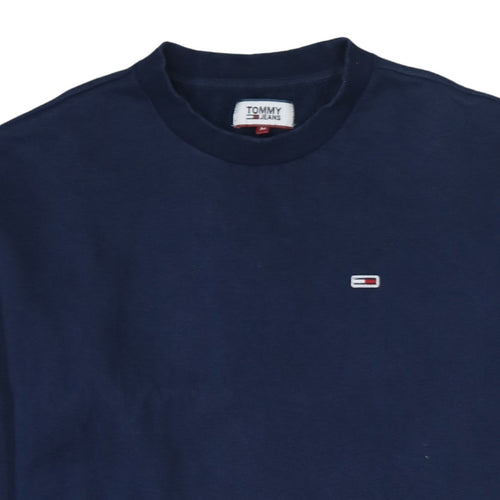 Tommy Jeans Men's Blue Crew Neck Pullover Sweatshirt M