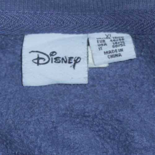Disney Womens Blue Stitch Sweatshirt XL Lilo & Stitch Graphic Pullover