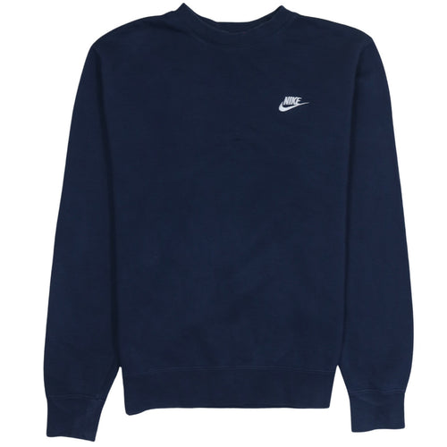 Nike Men Blue Crew Neck Pullover Sweatshirt Size S