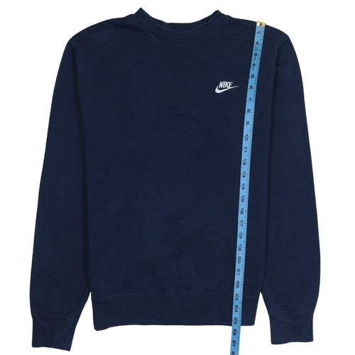 Nike Men Blue Crew Neck Pullover Sweatshirt Size S