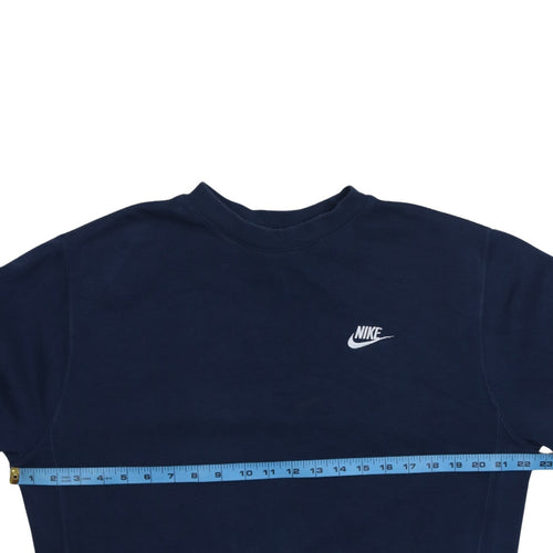 Nike Men Blue Crew Neck Pullover Sweatshirt Size S