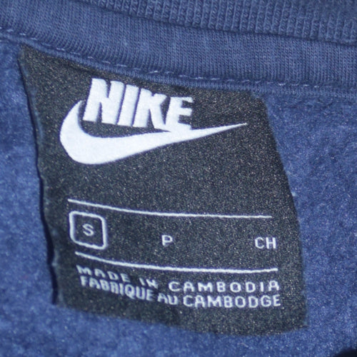 Nike Men Blue Crew Neck Pullover Sweatshirt Size S