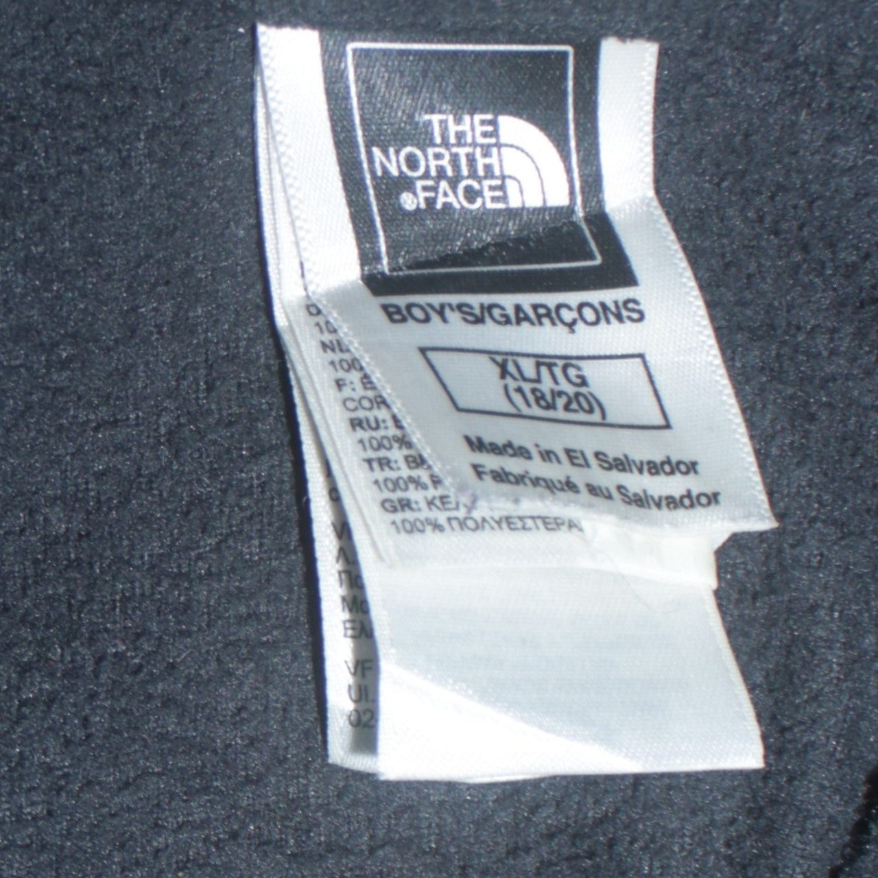 The North Face Boys Black Fleece Quarter Zip Pullover Sweatshirt XL 18-20