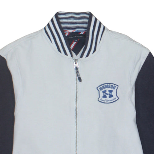 Tommy Hilfiger Men's Beige & Navy Varsity Jacket Size M Cotton Blend