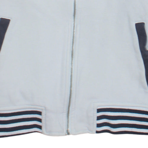 Tommy Hilfiger Men's Beige & Navy Varsity Jacket Size M Cotton Blend