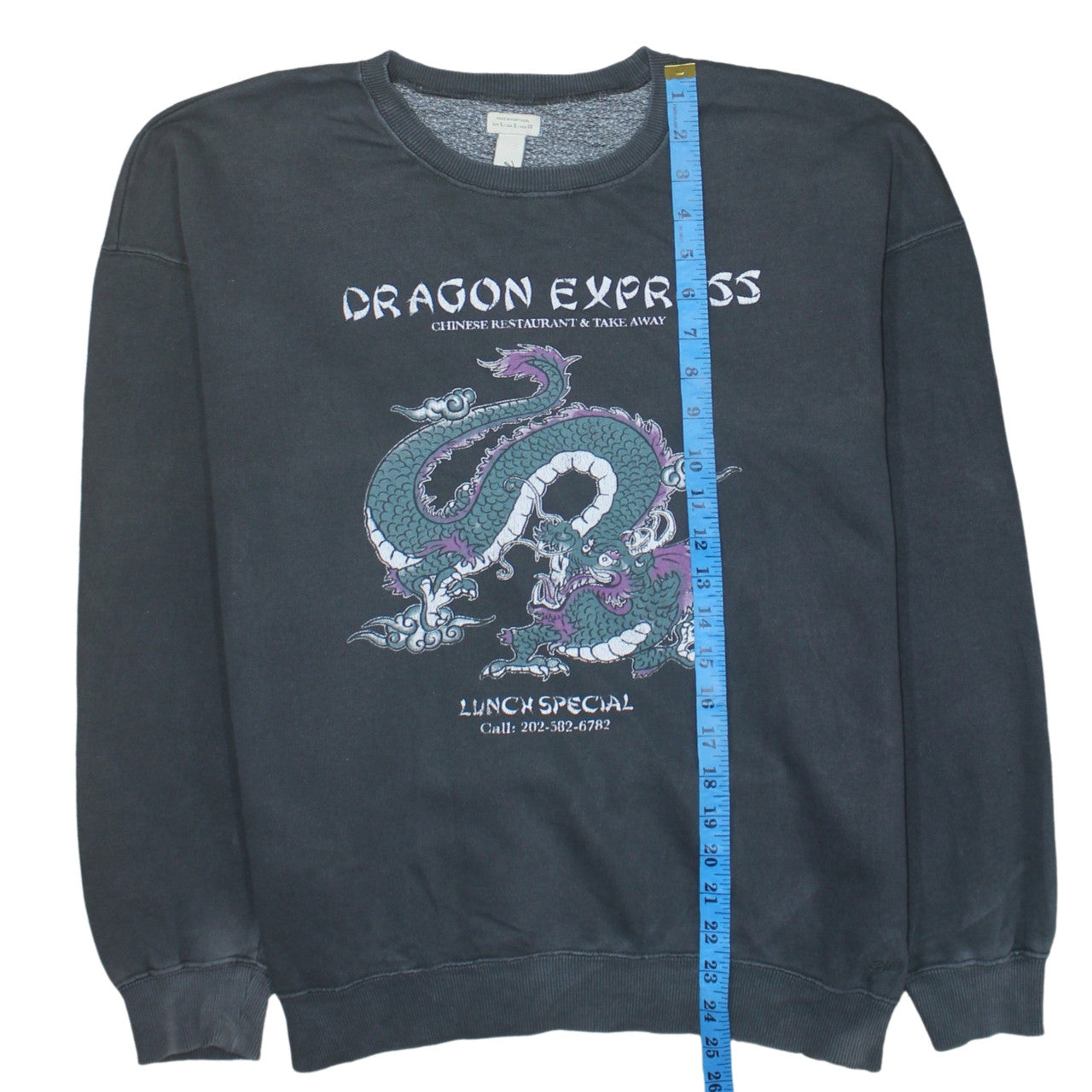 Pull & Bear Women's Black Dragon Graphic Sweatshirt S