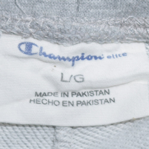 Champion Men's Grey Jogger Sweatpants L Regular Fit Activewear