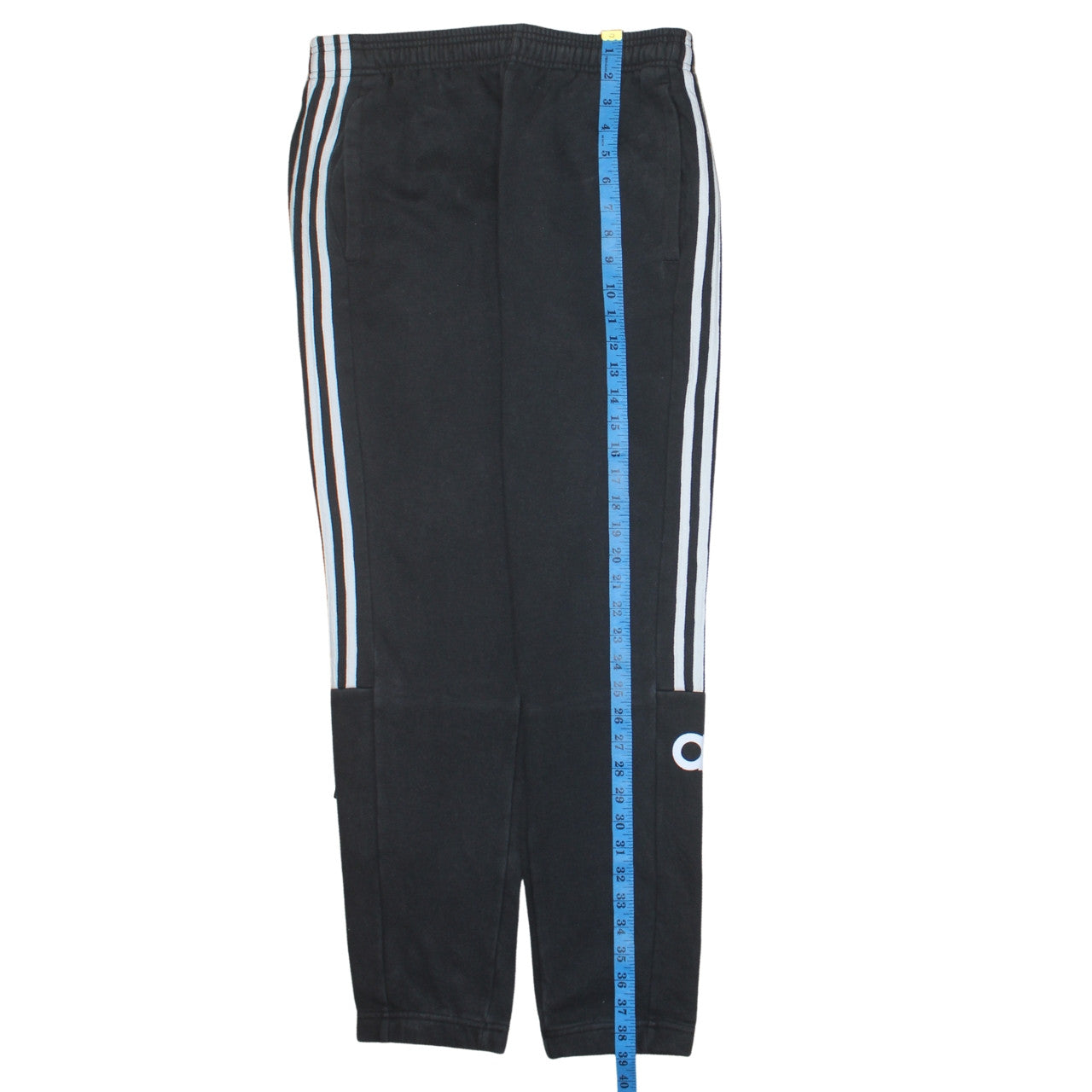 Adidas Mens Black Track Pants M Elastic Waist Tapered Sports Trousers