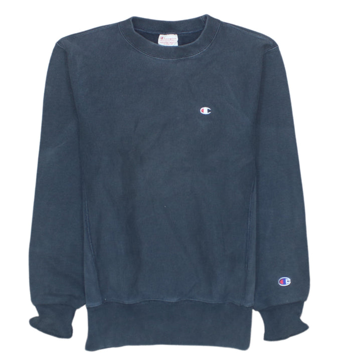 Champion Men's Blue Reverse Weave Sweatshirt Small Classic Pullover