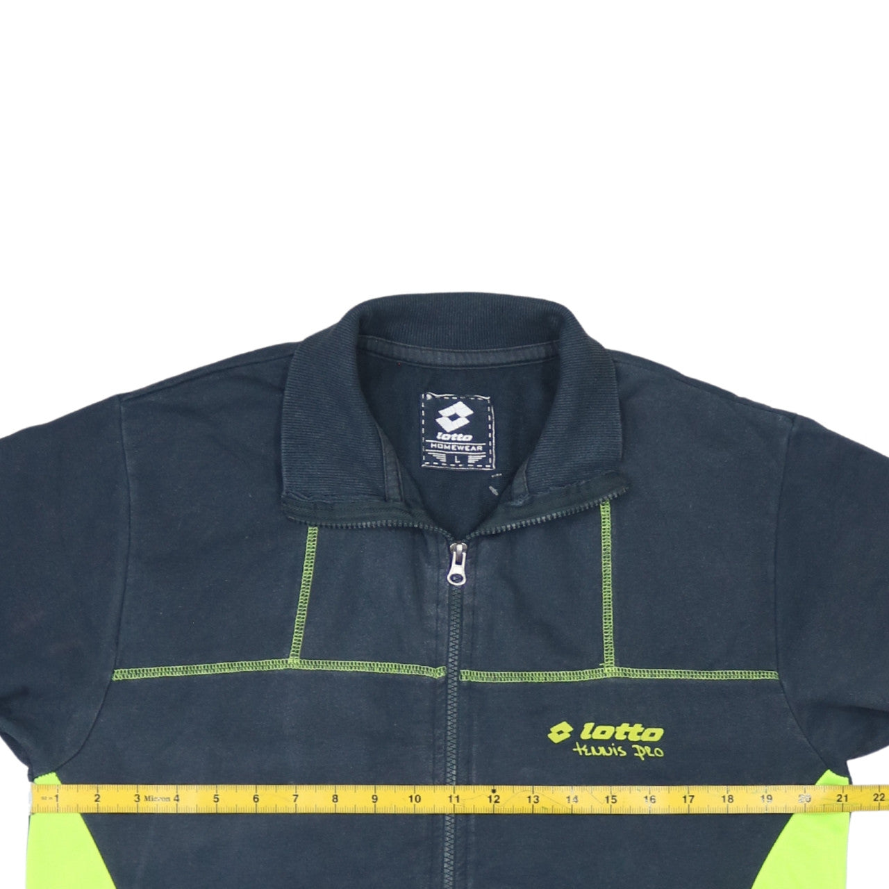 Lotto Men's Blue Cotton Track Jacket Size L Full Zip Sportswear