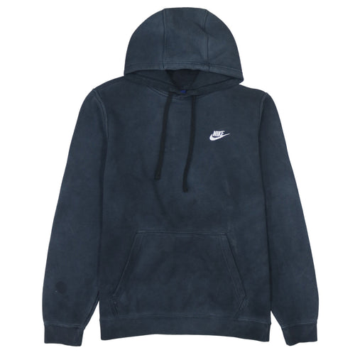 Nike Men's Blue Pullover Hoodie M Fleece Logo Sportswear