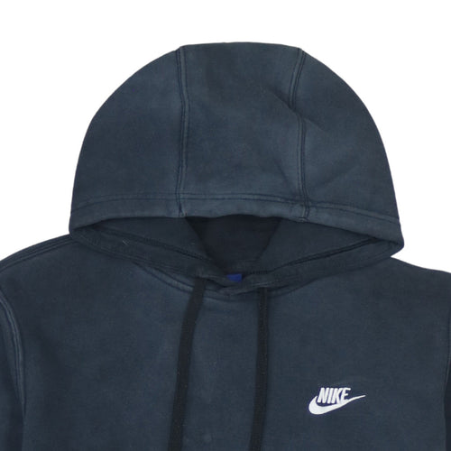Nike Men's Blue Pullover Hoodie M Fleece Logo Sportswear