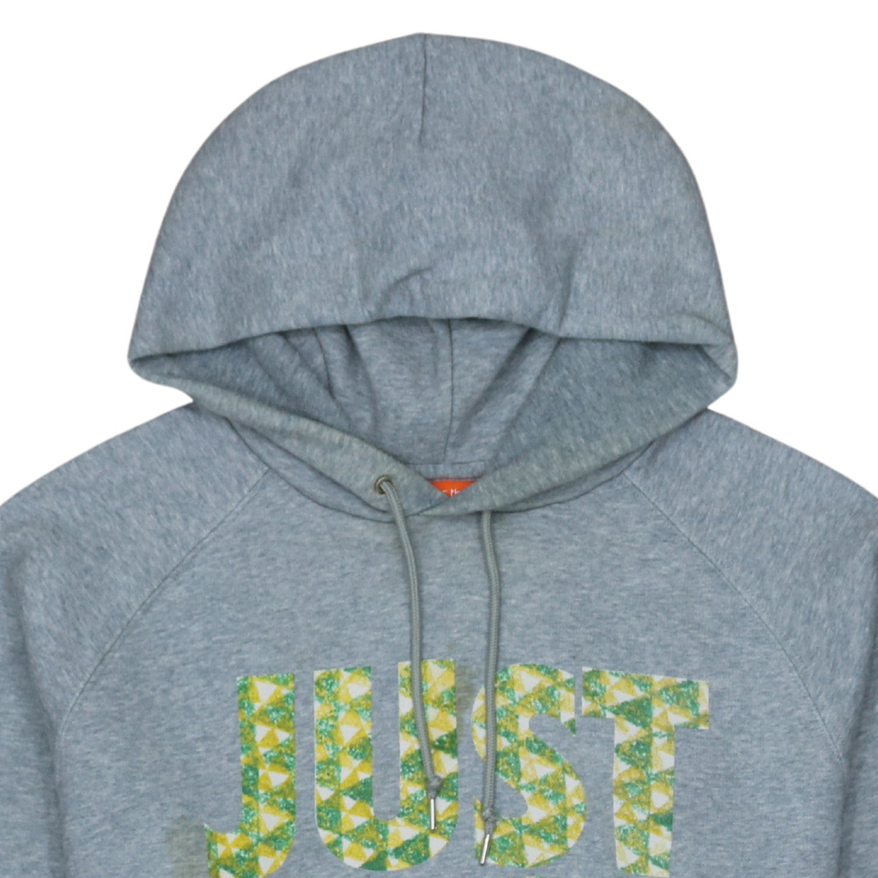 Nike Men's Grey Pullover Hoodie L Graphic Print Just Do It Sports