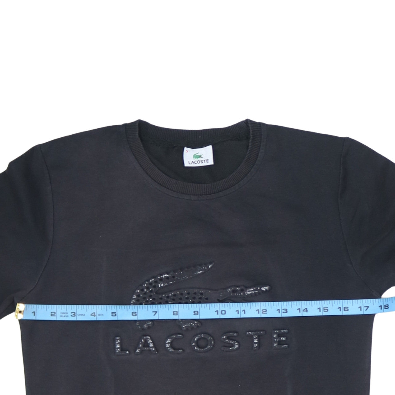 Lacoste Men's Black Crew Neck Pullover Sweatshirt Size S