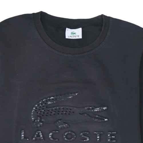 Lacoste Men's Black Crew Neck Pullover Sweatshirt Size S