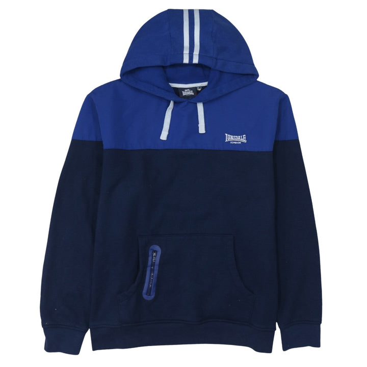 Lonsdale Mens Blue Pullover Hoodie XL Sports Fleece Sweatshirt
