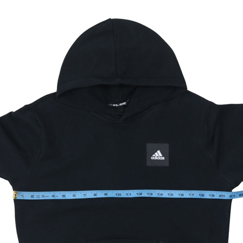 adidas Men's Black Pullover Hoodie Medium Graphic Sportswear
