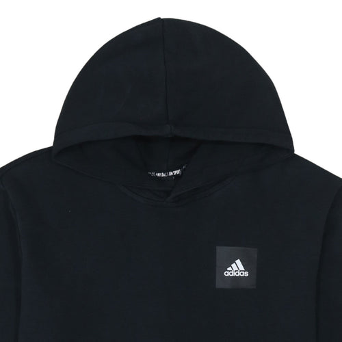 adidas Men's Black Pullover Hoodie Medium Graphic Sportswear