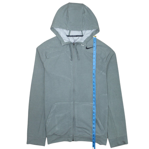 Nike Men's Grey Dri-Fit Full Zip Hoodie Size L Athletic Fit