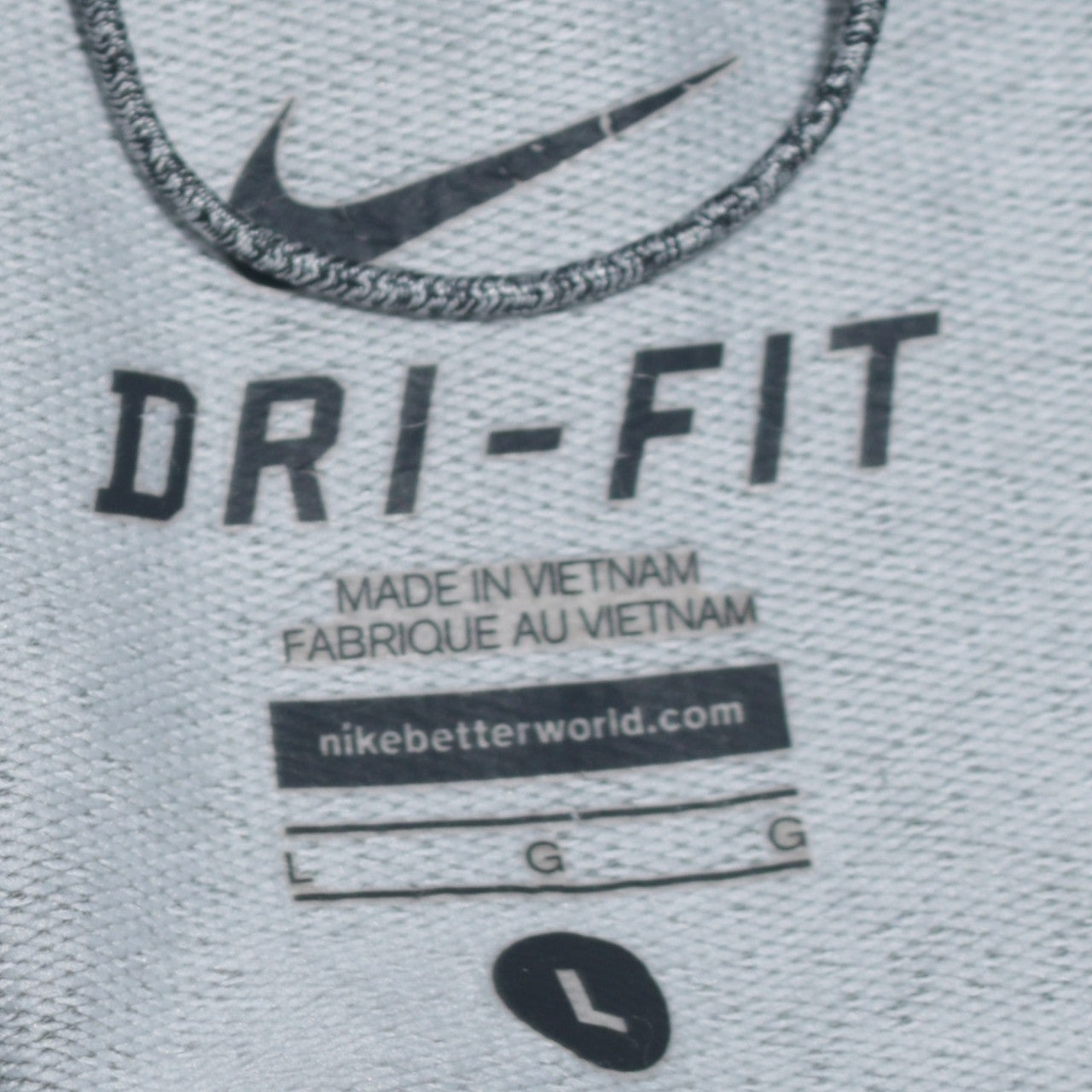 Nike Men's Grey Dri-Fit Full Zip Hoodie Size L Athletic Fit