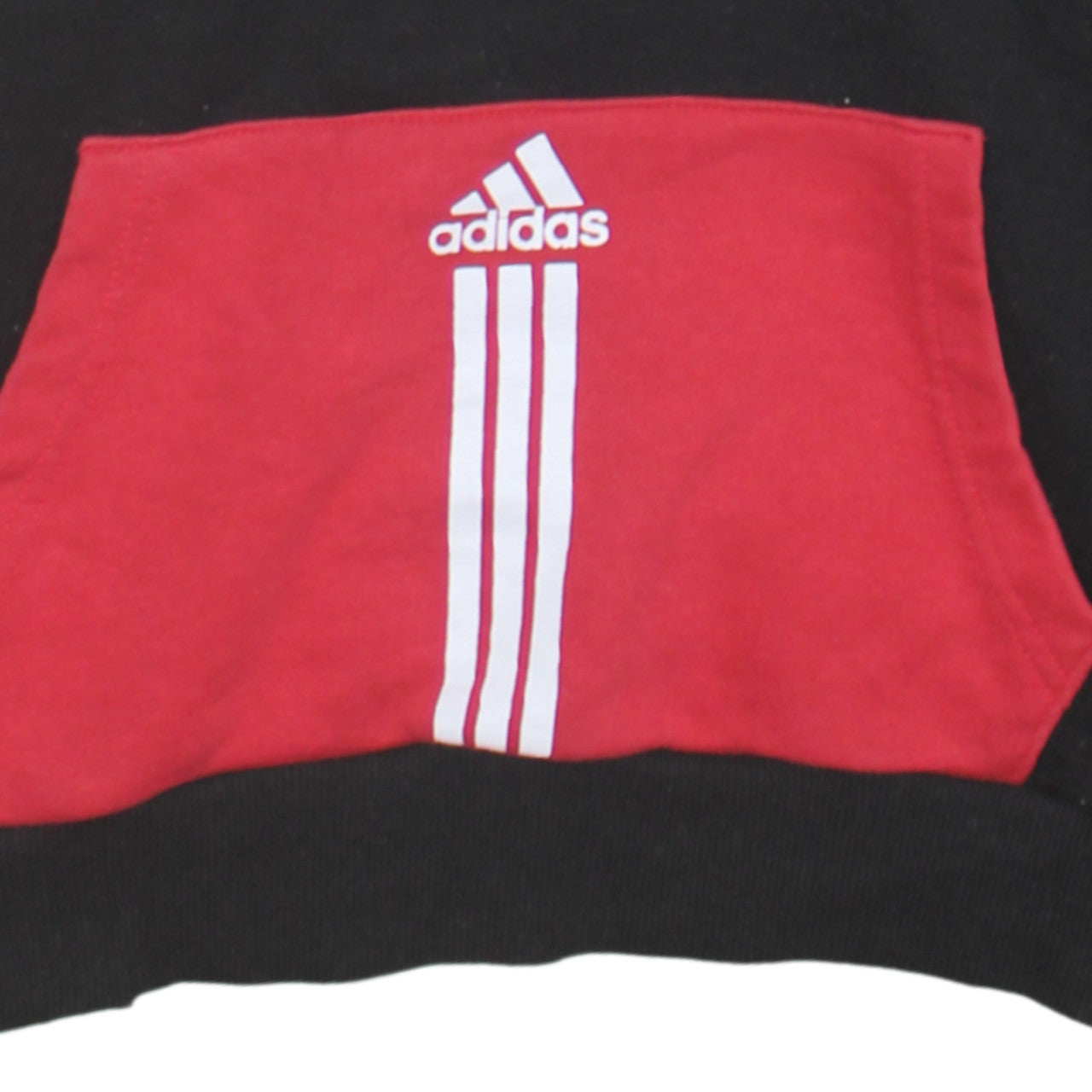 adidas Men's Black & Red XL 1/2 Zip Hoodie Sweatshirt Essentials