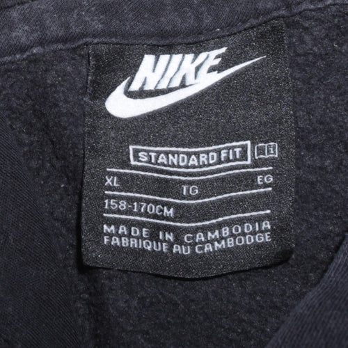 Nike Boys Black XL Pullover Hoodie Fleece Sweatshirt with Logo