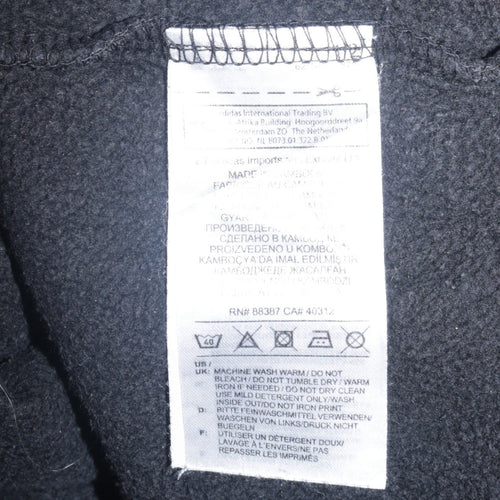 Adidas Womens Black XS Pullover Hoodie with Logo Print