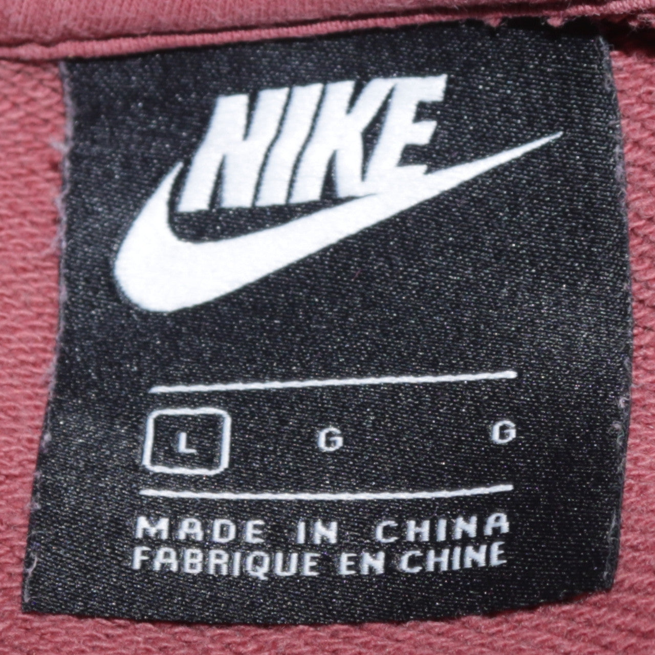 Nike Men's Pink Crew Neck Pullover Sweatshirt L Embroidered Logo