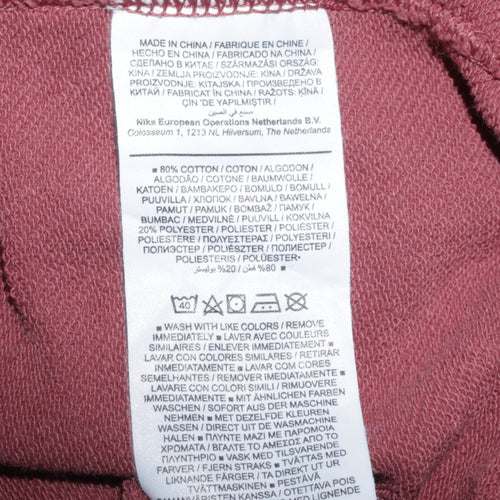 Nike Men's Pink Crew Neck Pullover Sweatshirt L Embroidered Logo