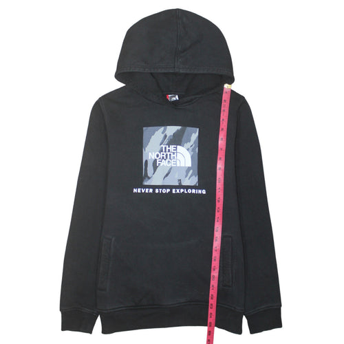 The North Face Boys Black XL Pullover Hoodie Graphic Print Cotton