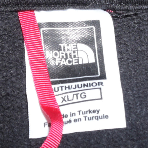 The North Face Boys Black XL Pullover Hoodie Graphic Print Cotton
