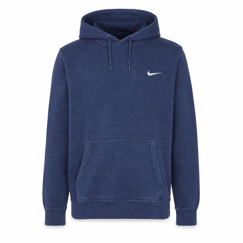Front view of Nike Men's Blue Pullover Hoodie L Regular Fit Sports Fleece