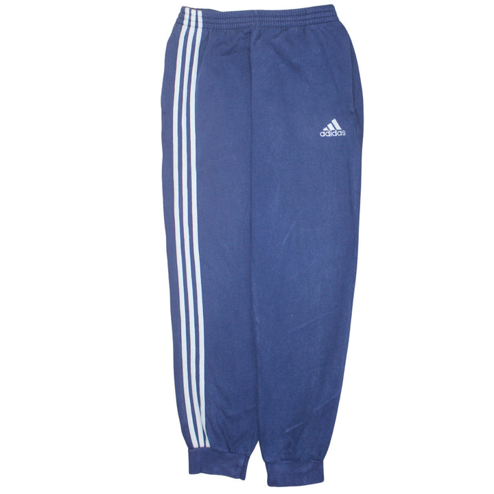 Adidas Men's Blue Track Pants S Regular Fit Cotton Blend Activewear