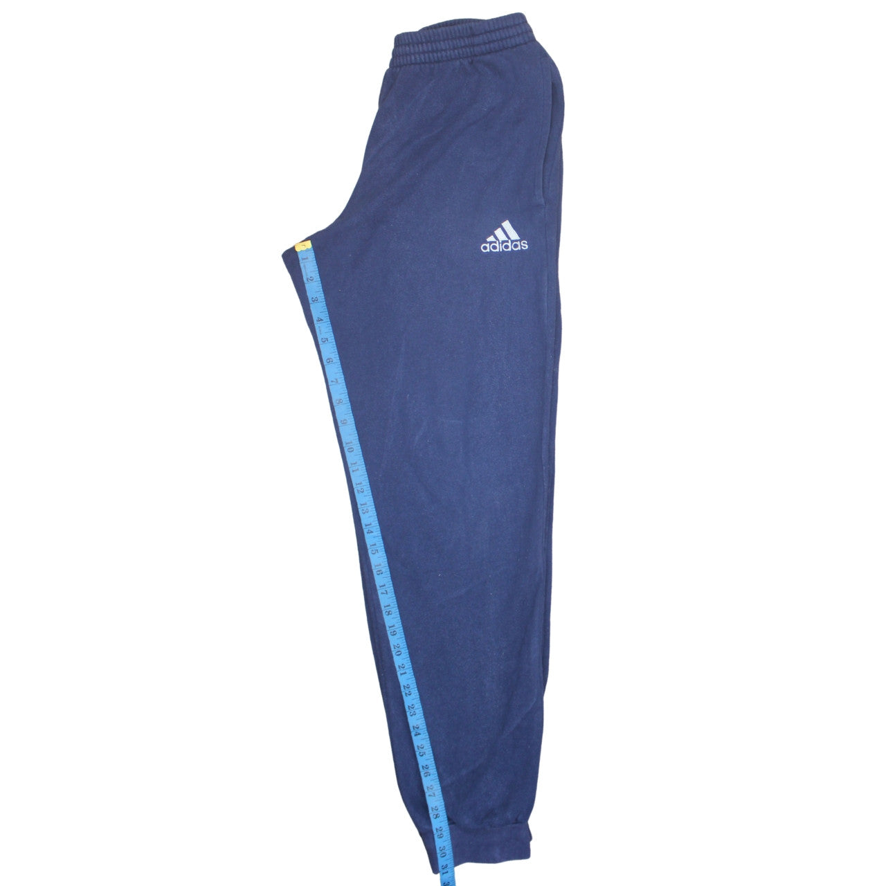 Adidas Men's Blue Track Pants S Regular Fit Cotton Blend Activewear