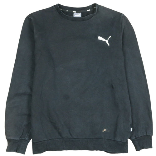 Puma Mens Black Crew Neck Pullover Sweatshirt Size S