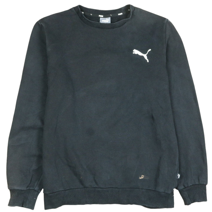Puma Mens Black Crew Neck Pullover Sweatshirt Size S