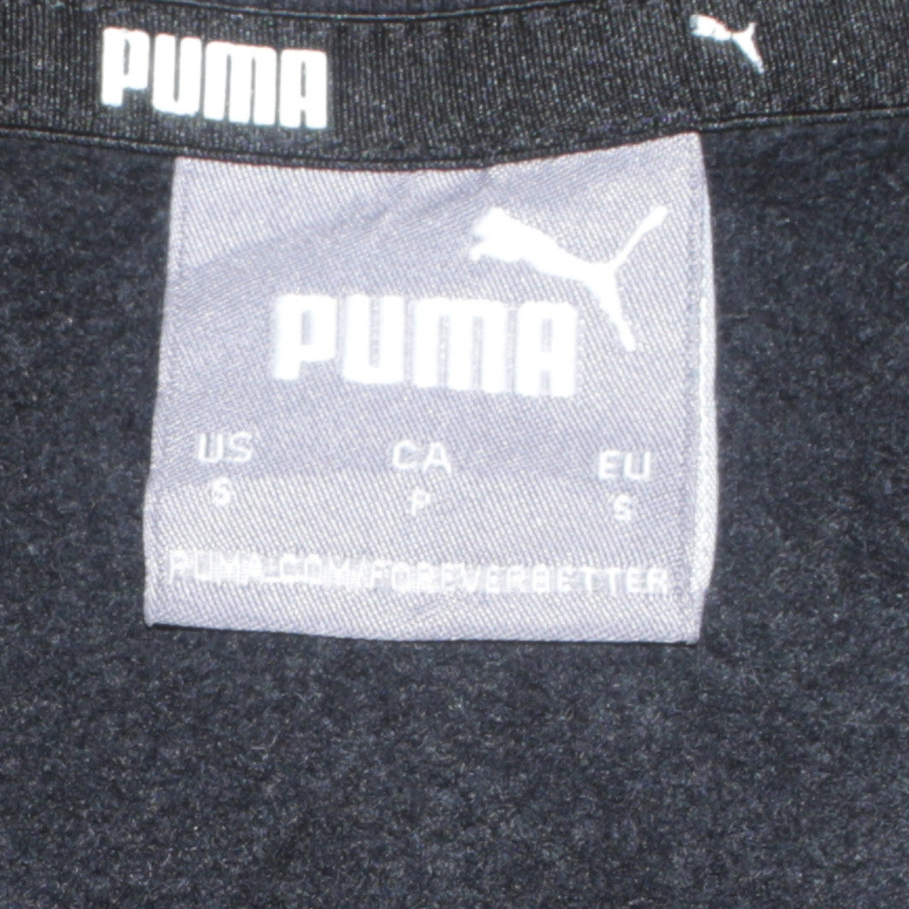 Puma Mens Black Crew Neck Pullover Sweatshirt Size S