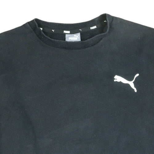 Puma Mens Black Crew Neck Pullover Sweatshirt Size S