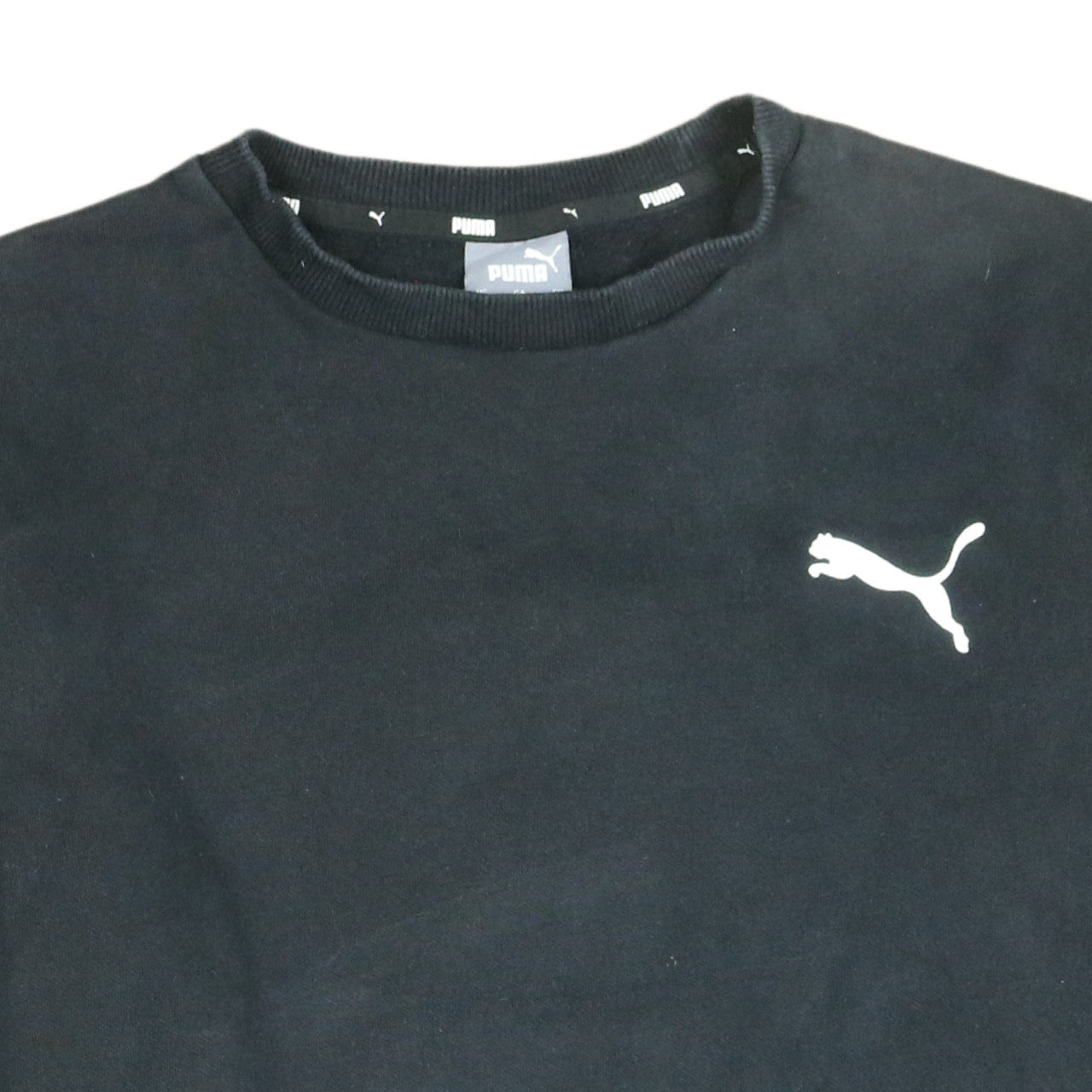 Puma Mens Black Crew Neck Pullover Sweatshirt Size S