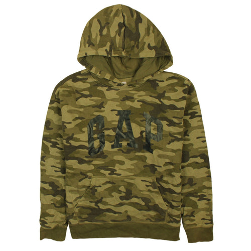 GAP Boys Green Camouflage Pullover Hoodie Size 14-16 Years