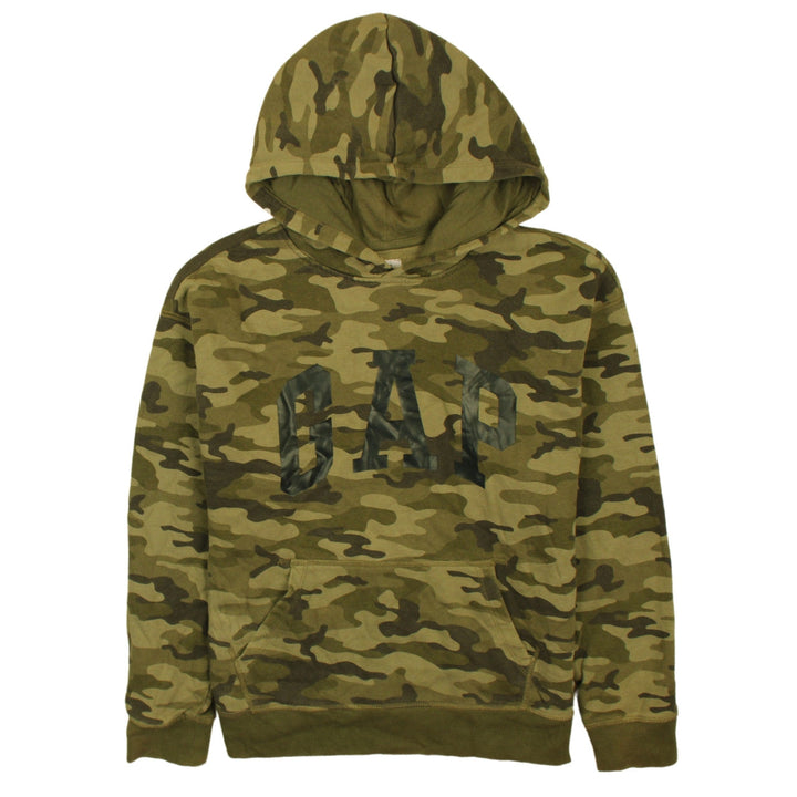 GAP Boys Green Camouflage Pullover Hoodie Size 14-16 Years